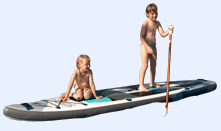 paddleboarding